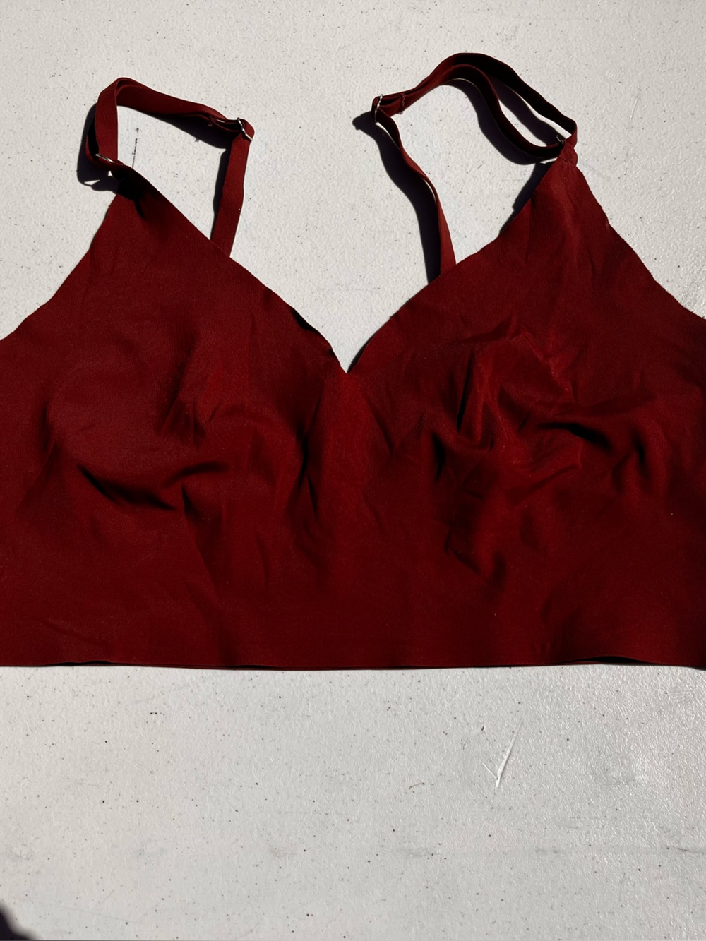 Wireless Stretch Bralette in Burgundy